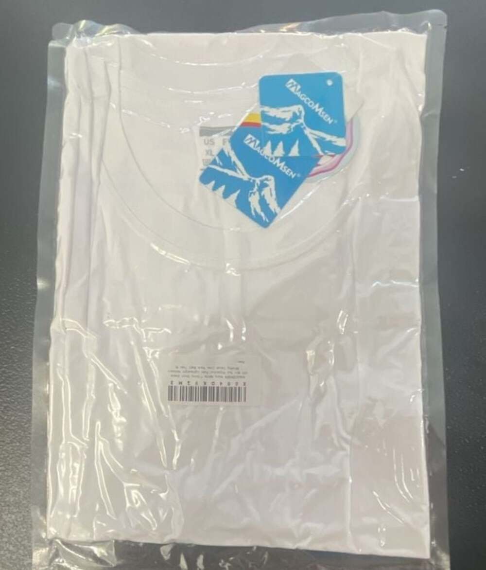 Magcomsen Men's White T-Shirt Short Sleeve Moisture Wicking Crew Neck, Size XL